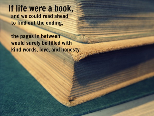 if life were a book and