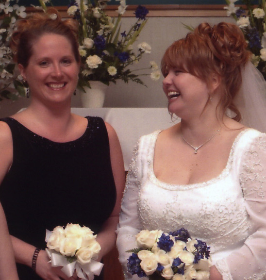 CHURCH cherie bridesmaids laughing