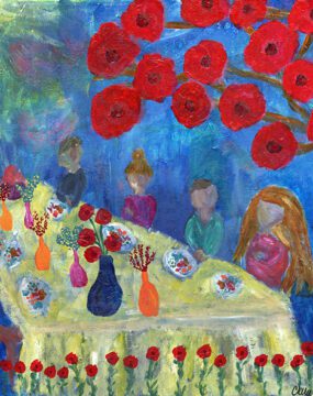 At the Table (Original Painting)