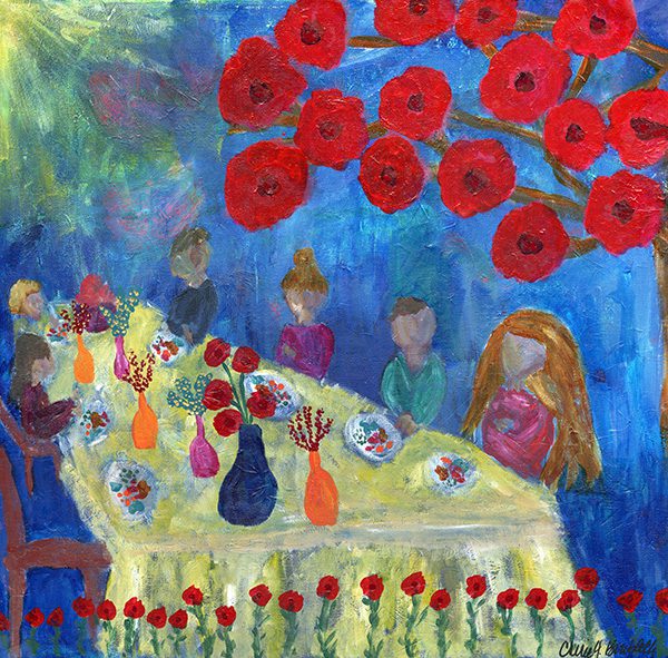 At the Table (Original Painting)